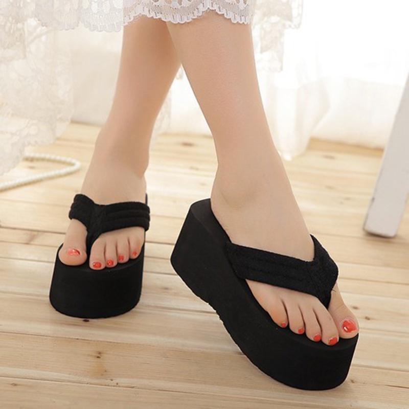 Stylish Womens Beach Sandals With Trendy Wedge Platform Slippers