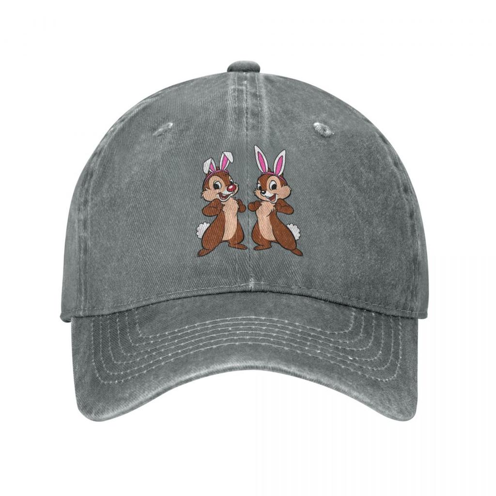 Chip 'n' Dale Spring Easter Bunny Ears Men Baseball Caps Distressed Denim Washed Cap Hat Fashion Outdoor Activities Snapback Hat
