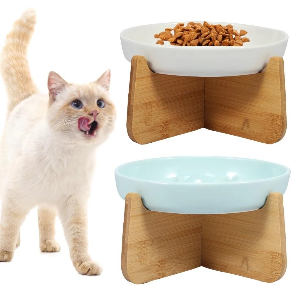 Anti-choking Slow Feeder Bowl Ceramic Cat Feeding Bowl Anti Vomiting Bowl  for Cats Dogs