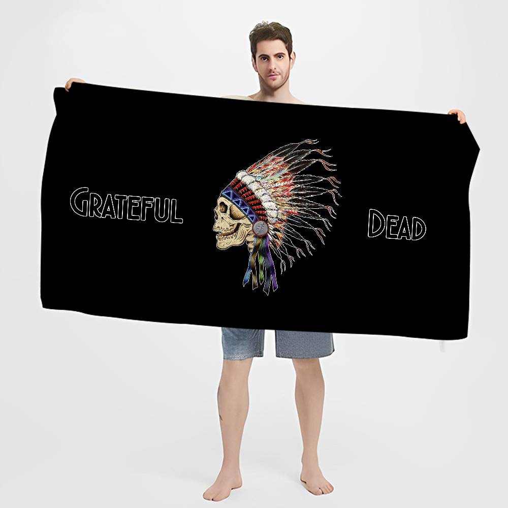 Psychedelic Rock G-Grateful D-Dead Band Big Microfiber Beach Towels Quick Dry Towel Sand Beach Towels Pool Towel for Travel