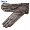 Leather Sheepskin Gloves Women's Mid-Length Stripes Plus Velvet Warm Autumn and Winter Windproof Free Shipping