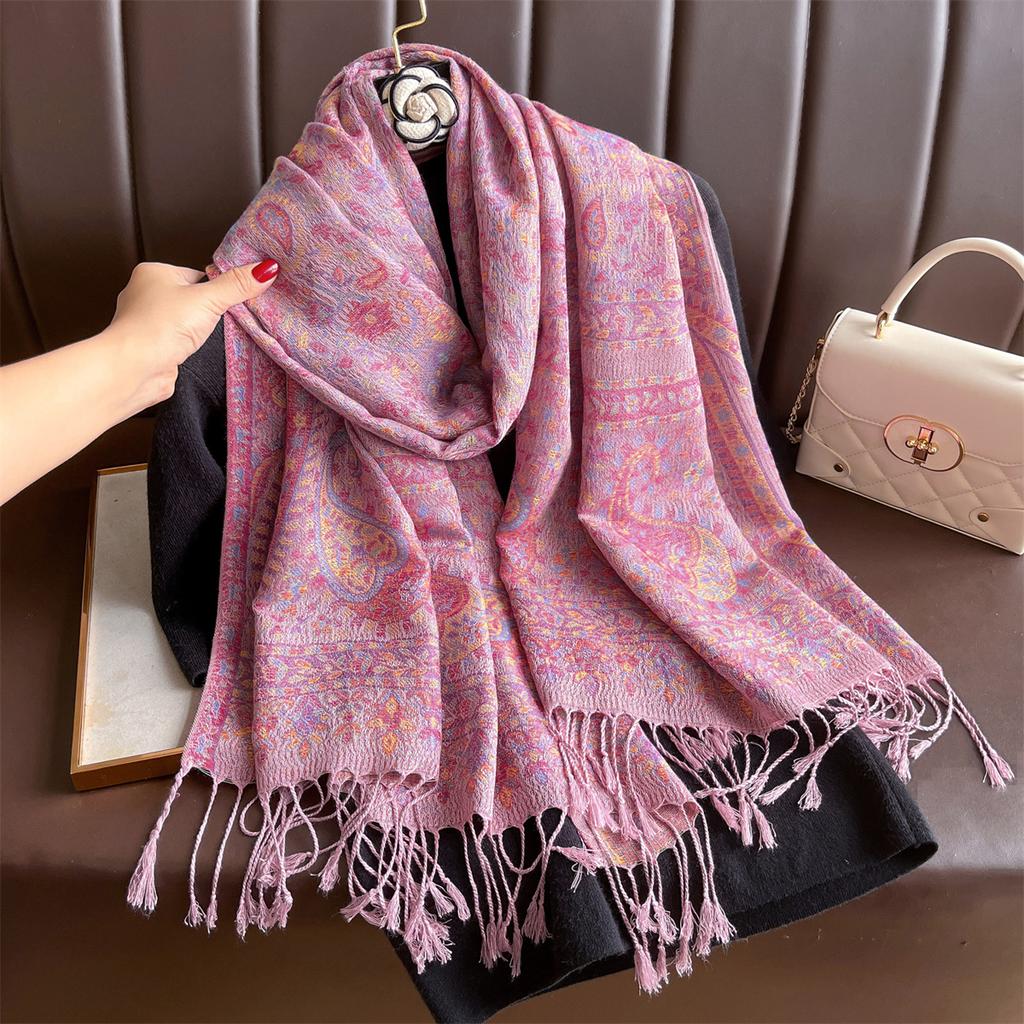 2025 Luxury Jacquard Scarf Women Pasley Print New Wraps Pashmina Travel Poncho Warm Blanket Winter Bufanda Shawl Female Stoles