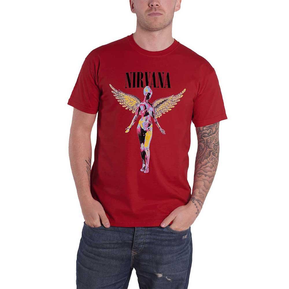 26 Nirvana T Shirt In Utero Band Logo new Official Unisex Red Unisex T-Shirt L