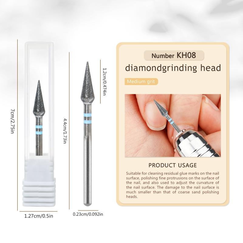 Diamond Nail Drill Bits Durable Material Multiple Uses For Home Diy Nail Art Cuticle Clean Gel Removing