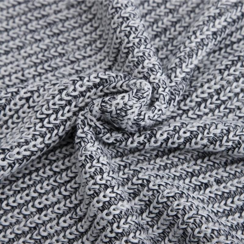 High-End Knitted Wool Blanket with Gradual Color Change Light Luxury Sofa Decor for Home Christmas New Year Valentine's Day Gift