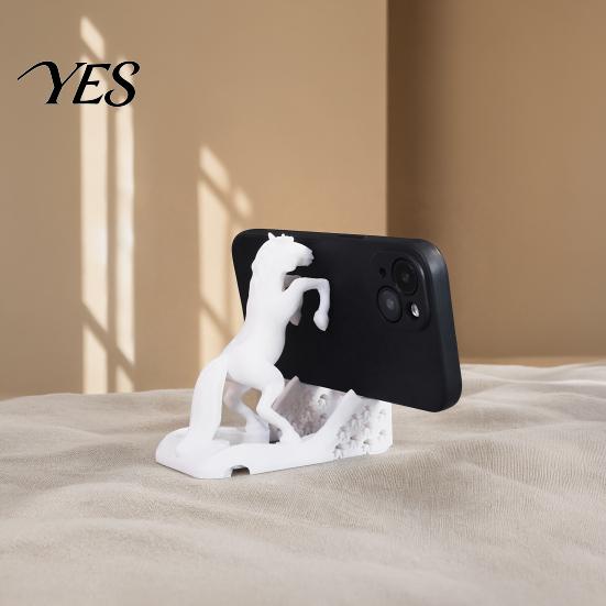 Smooth Line Phone Holder Portable Mobile Holder, 3D Printed Horse-Shaped Design Tablet Stand Stable Stand, Lines Desktop Decoration