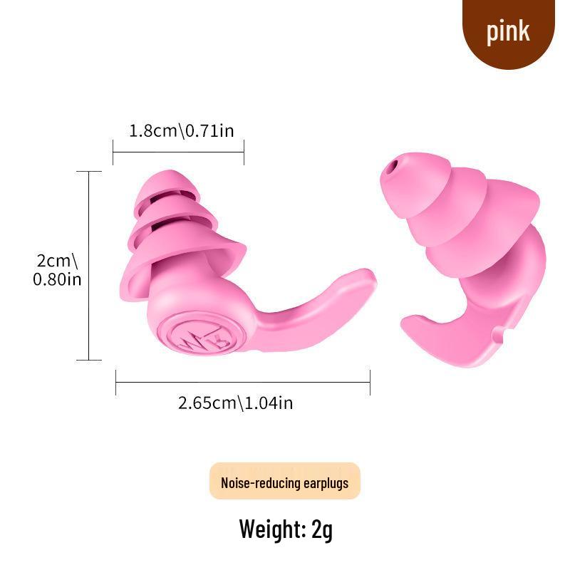 Silicone Noise-Canceling Earplugs for Sleeping and Studying, Portable In-Ear Design, Available for Quick Use.