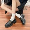 British style retro small leather shoes, high-end versatile women's outerwear loafers women's comfortable soft-soled college style uniform shoes