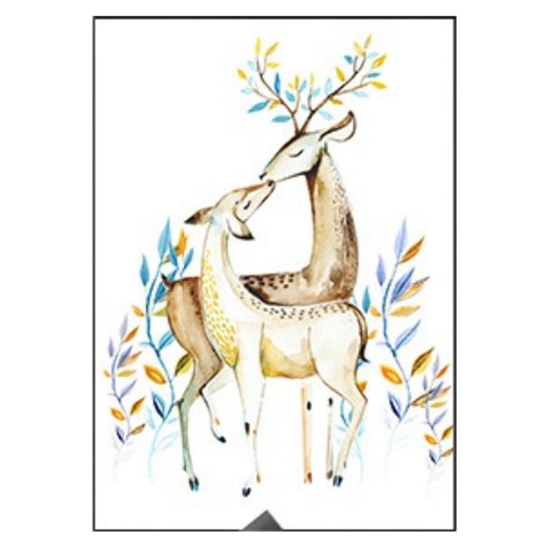 Unframed Print Garland Animal Bear Deer Rabbit Canvas Painting Fashion Nordic Living Room Wall Art Posters Kids Room Decor No Frame