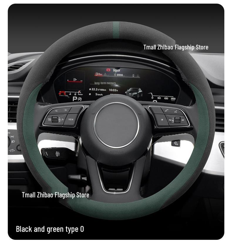 Ultra-thin Non-slip Flannel Steering Wheel Cover for 2024-2026 Toyota RAV4 Wildlander, Winter-Ready