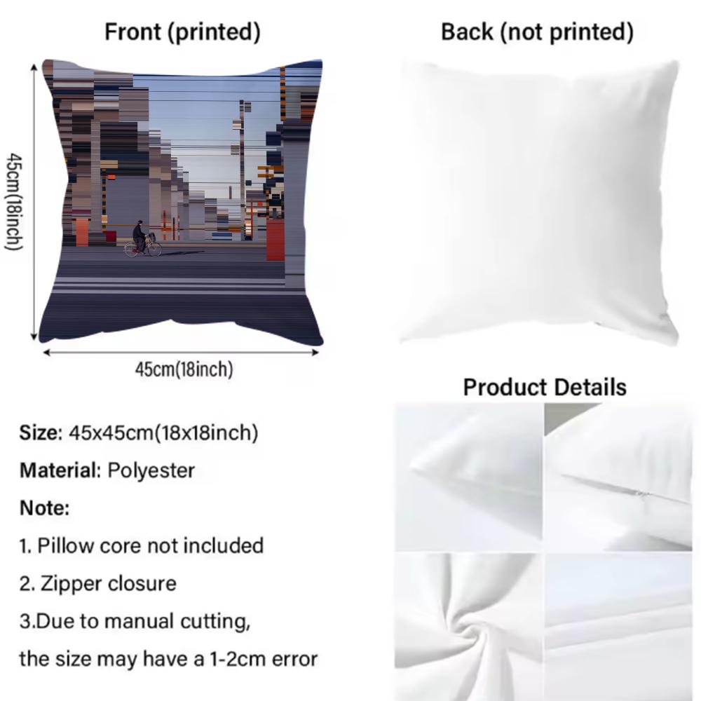 World Premium Printing Cushion Cover Comfortable Reversible Pillow Cover Ideal for Car Sofa Bedroom & Beyond