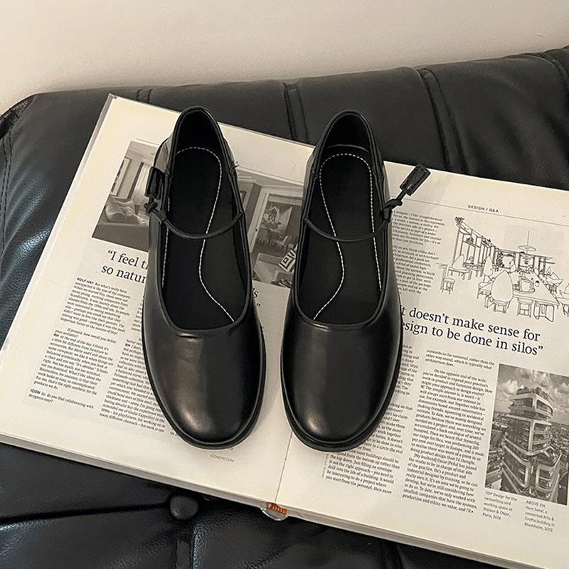 Retro niche simple elastic band ballet shoes women 2025 summer new commuter soft sole comfortable small single shoes