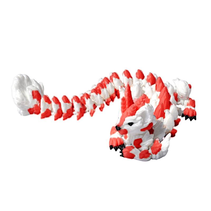 3D Printing Cat Dragon Full Articulated Toys Simulation Chinese Dragon Joint Movable Model Home Desktop Decoration Toy