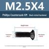 Yigu Uhlíková ocel Černý nikl Kalené KM Šrouby s plochou hlavou Phillips M2-M4 pro elektroniku