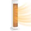 Aquecedor de ambiente cerâmico PTC, radiador elétrico de 2000W com termostato ajustável e temporizador, 21x19,7x61cm, branco