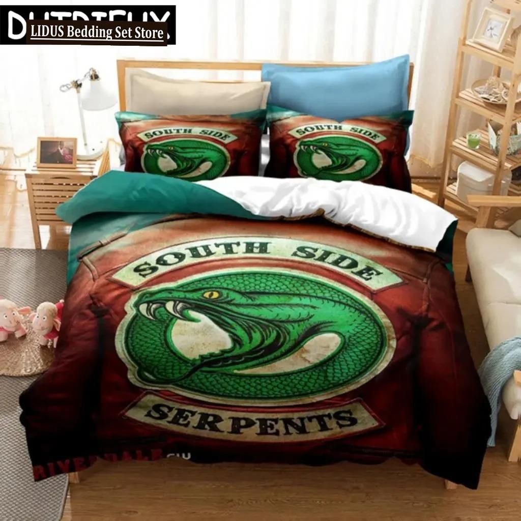 Movie Riverdale Bedding Set Teens Boys Duvet Cover Set With Pillow Cover Comforter Set Single Queen King Full Size Duvet Cover