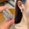 Elegant Diamond Ear Cuff Luxury Rhinestone Hoop Earrings Women Fashion Earrings