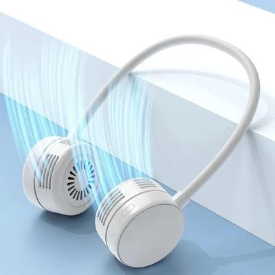 Ventilador de cuello colgante portátil, refrigeración por aire plegable para verano, recargable por USB, banda para el cuello silenciosa sin aspas, ventiladores para exteriores