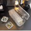 Makeup Bathroom Storage Multifunctional Cosmetic Egg Holder Box With Dustproof Lid -Makeup Brush Lipstick Organizer Vanity Desk