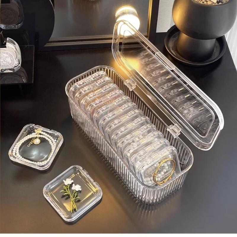 Makeup Bathroom Storage Multifunctional Cosmetic Egg Holder Box With Dustproof Lid -Makeup Brush Lipstick Organizer Vanity Desk