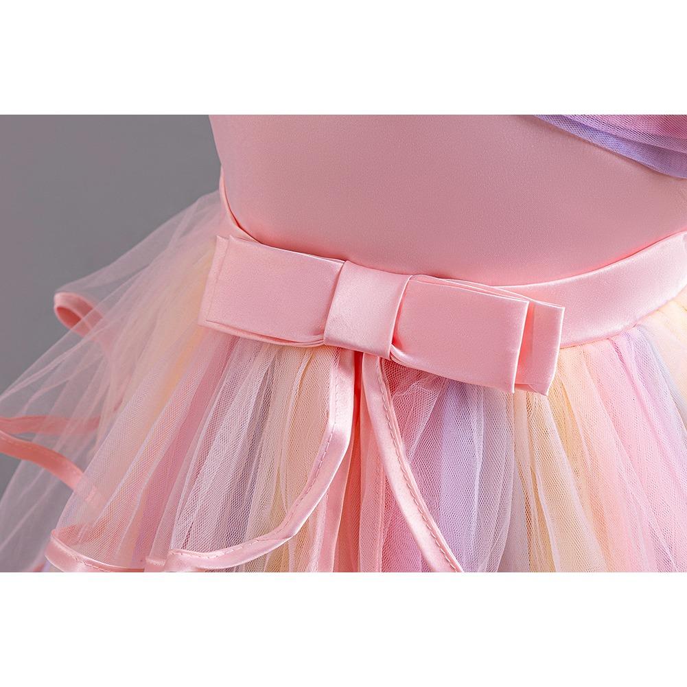 Children's Puffy Gown Dress Rainbow Mesh Tailored Cake Dress Girl's Performance Princess Dress 926 Little Girl's Favourite Dress Dresses