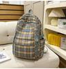 Schoolbag high-value retro style plaid schoolbag for women's autumn and winter new Korean ins middle and high school students versatile backpack