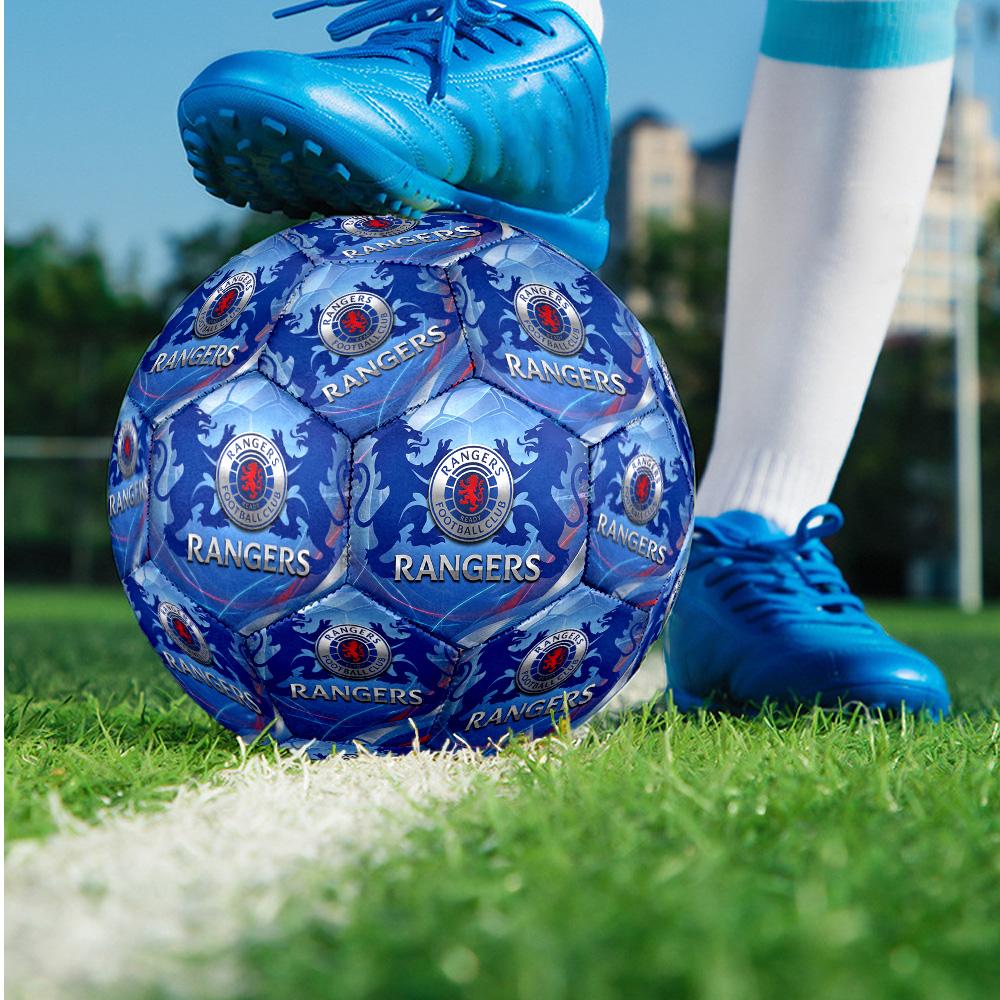 Rangers FC Size 5 Standard Football Durable Training Match Soccer Ball for Adult Outdoor Sports