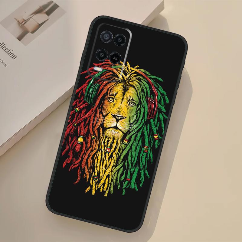 Rastafarian Lion Case For Oppo A94 A74 A54 A80 A60 A40 A18 A38 A58 A78 A98 A96 A76 A16 A15 A17 A57 A77 A5 Pro