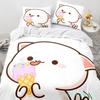 Set da letto gatto pesca cartone animato carino Ragazzi Ragazze Misura Singola Queen Copripiumino Federa Letto Bambini Adulti Moda Tessile per la casa