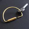 Creative DIY Craft Tools Whistle Ruler Brass Keychain Jewelry Accessories Key Ring Pendant