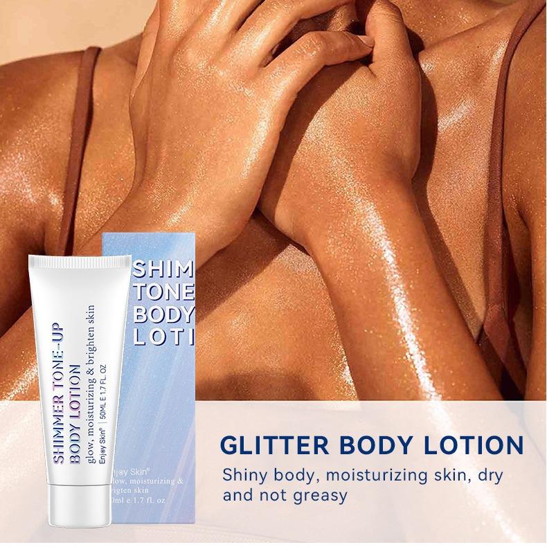 Glitter Body Lotion for Christmas Party, Shimmering Hydrating Moisturizer