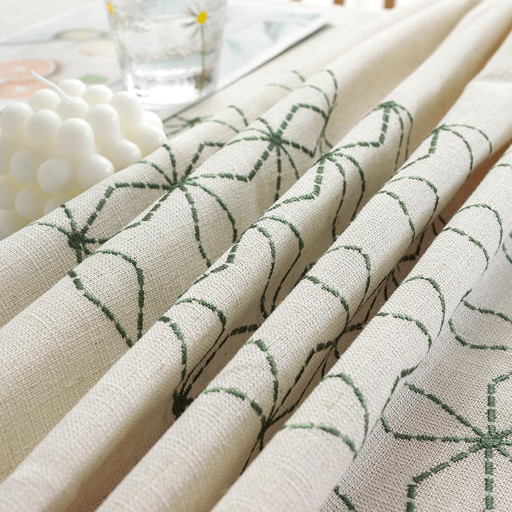 Tablecloth Tablecloth Rhombus Geometric Embroidery Imitation Cotton And Linen Rectangular Dining Table Coffee Table Cover Towel Cloth