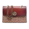Parker 26 Classic Floral Chain Print Coated Canvas Handbag Women Handbags Brown Yellow 30585-B4RU