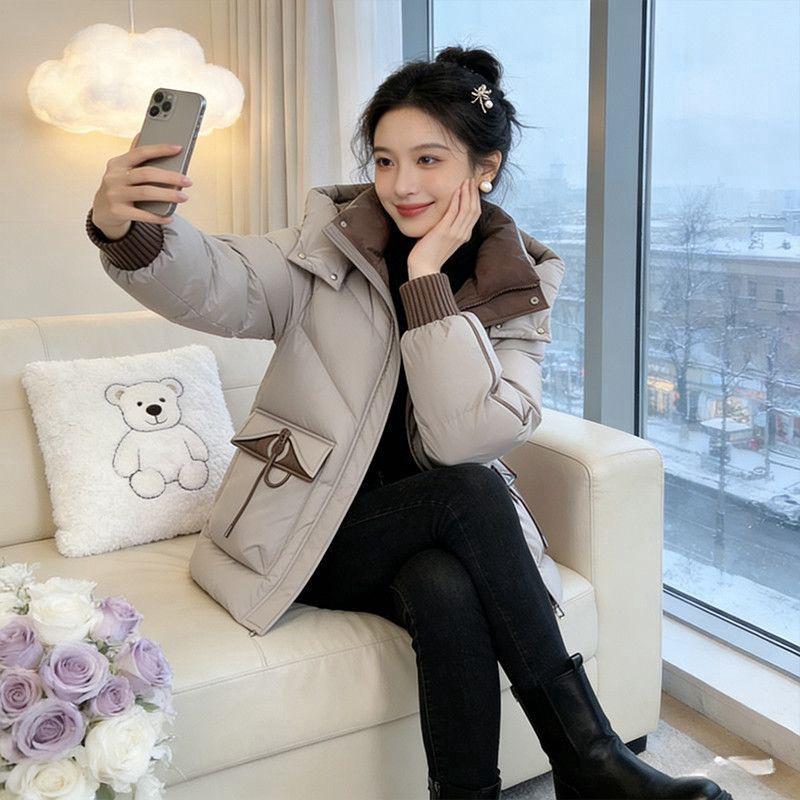 Cloud Puff Medium and Long Cotton Clothing Women's Winter New Fashion Foreign Style Loose Hooded Warm Jacket Thick