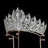 High Quality Baroque Zircon Wedding Jewelry Hair Crown Zirconia Diamond Bridal Women Tiara