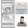 Silver Picture Guardian Angel - Angel of God... - Holy Baptism Souvenir 6656 6 X 14 Cm