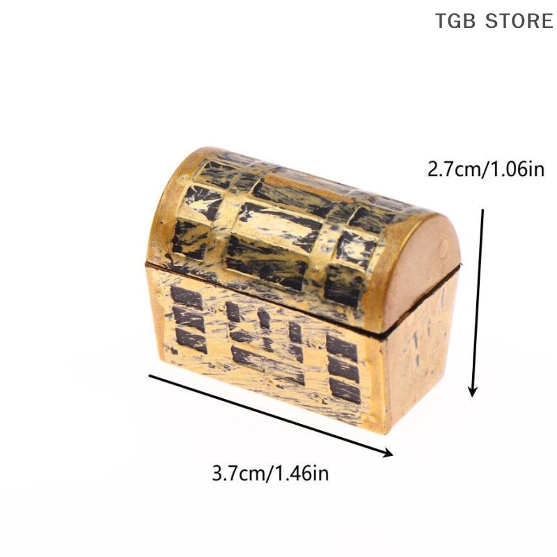 1:12 Dollhouse Miniature Pirate Treasure Chest Ingot Gold Bar Furniture Home Model Decor Toy Doll House Accessories