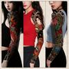 Japanese Demons Arm Sleeve Tattoo Sticker Koi Fish Flower Japanese Style Temporary Tattoos Geisha Dragon Water Transfer Tattoo