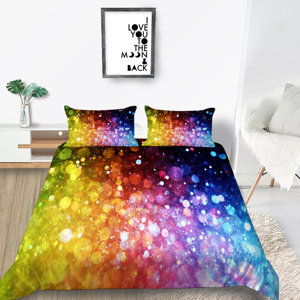 New Fashion Rainbow Duvet Cover Home Bedspreads Highly Quality Pillowcase Queen Single Size Bedding Luxruy Bedding Cover Sets