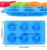 6 Cavity Donut Mold Silicone Non-stick Baking Tray Heat-resistant Reusable Folded Donuts Maker Colorful Soft Dessert Making Tool