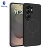 New applicable s26 ultra mobile phone case with magnetic suction thin ring 25edge all-inclusive lens s24 anti-drop protective case