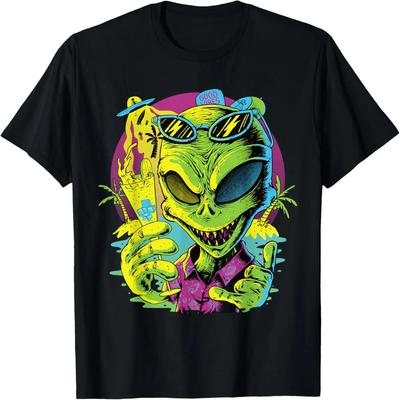 T-shirt Graphique Extraterrestres OVNI, T-shirt Extraterrestres Storming Area 51