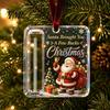 Customizable Holiday Gift Holders 2Pcs Christmas Cash Holder Ornament, Acrylic Money Hanging Decor with Santa Claus Ornaments Snowman Design,