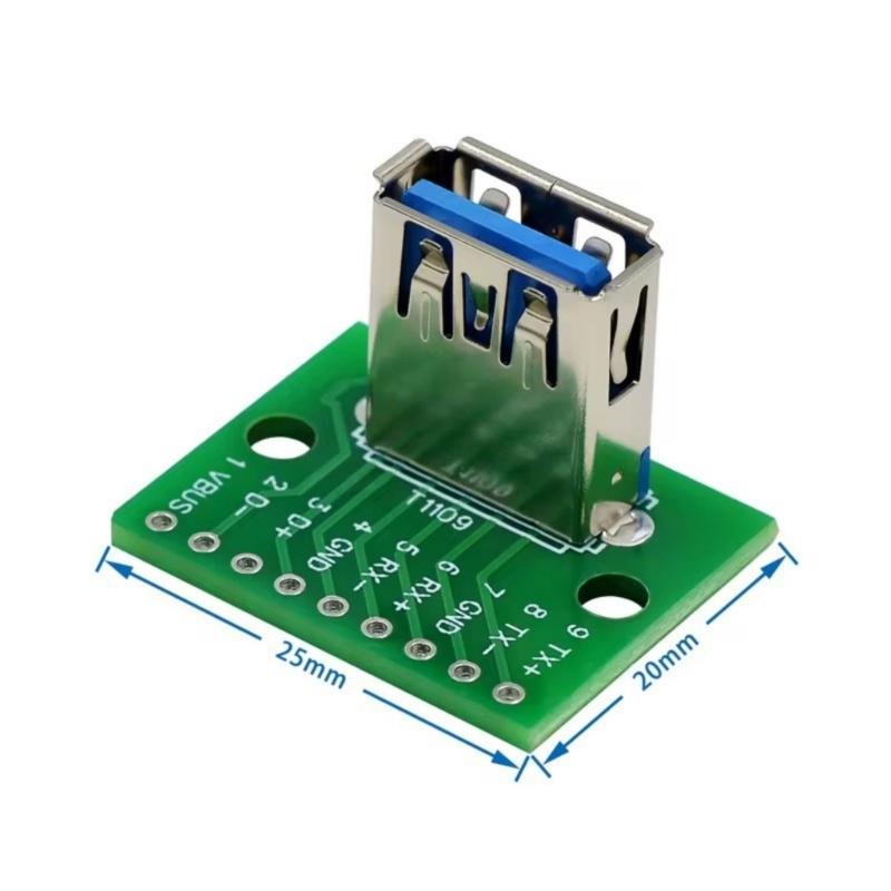 USB3.0 To DIP Module with Single Female Port for Prototyping and Breadboard Compatibility Female Socket Conversion Board