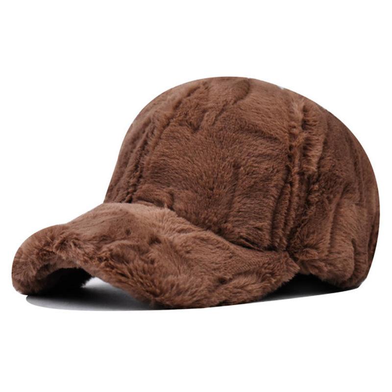 Faux Wool Velvet Hat - Adjustable Beanie For Outdoor Use Sportss & Christmas, Soft Solid Color Color Casual Cap Winter Heat Retaining