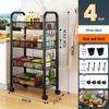 Movable Multi-Layer Kitchen & Bathroom Storage Rack for Fruits & Vegetables
