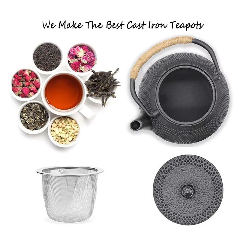 Japanese Cast Iron Tea Teapot with Filter Boiling Water Teapot Kettle for Oolong Kung Fu Puer Tea Outdoor Kettle Kitchen Teaware