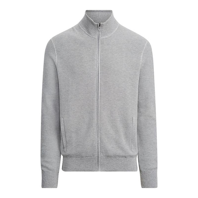 Men's 8503 High Neck Zipper Cotton Sweater - Slim Fit Winter Cardigan