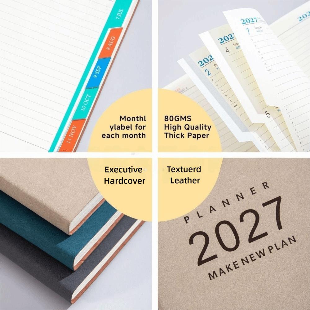 Englischer Planer 2027 Effizienz-Handbuch A5 Agenda Terminplaner 365 Tage Tagebuch Schulgebrauch