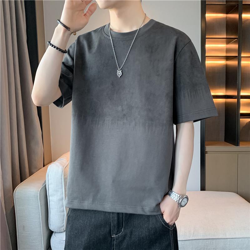 Men's Summer Short-sleeved T-shirt Round Neck Half-sleeved Bottoming Shirt Printed Plus Size Men's M-8XL